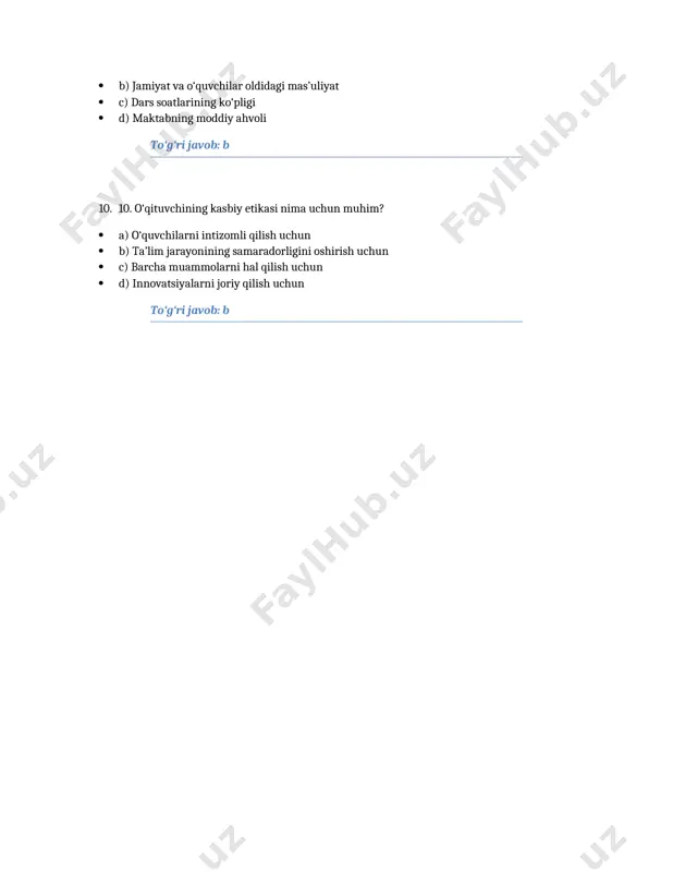 pedagogik deontologiya mavzusiga test savollari - Page 3