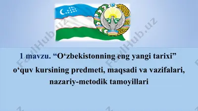 "o‘zbekistonning eng yangi tarixi" — PPT