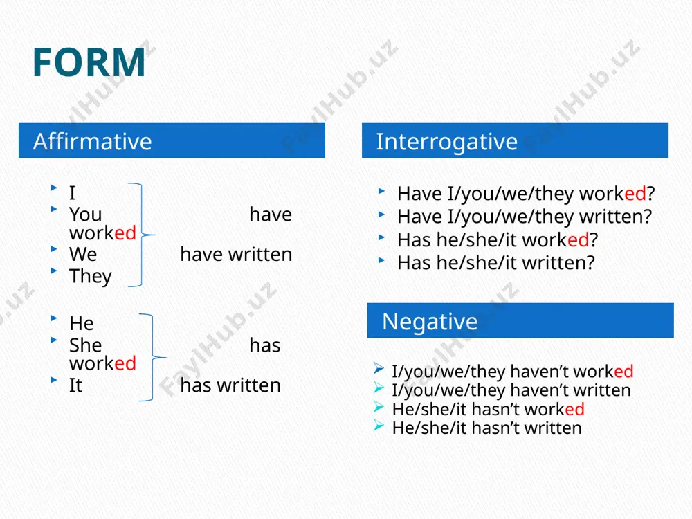 present perfect simple - Page 2