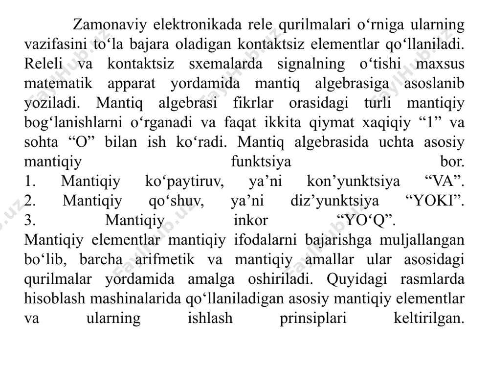 o‘q» mantiq funktsiyasi qanday? 6. intеgral mikrosxеma asosidagi mantiqiy qurilma nima? 7. mantiqiy funktsiyaning tarkibi nimadan iborat bo‘ladi? e’tiboringiz uchun raxmat !!! image1.png image2.png image3.png image4.png image5.png /docprops/thumbnail.jpeg