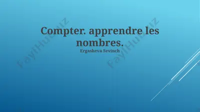 compter. apprendre les nombres — PPTX