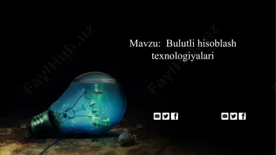 infografika: bulutli hisoblash texnologiyalari — PPTX