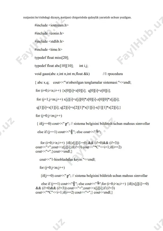 c++ tili muhitida algebraik tenglamalar yechimi - Page 3