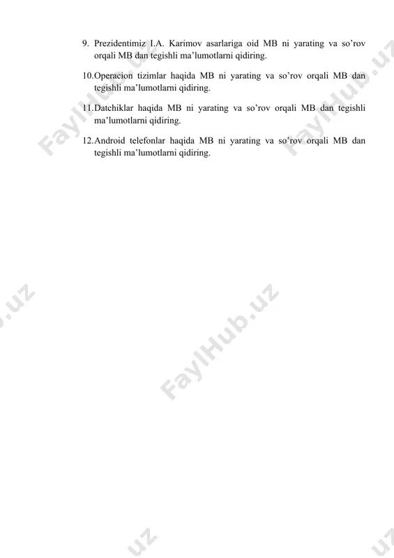 ma'lumotlar bazasi yaratish va unga foydalanish - Page 4