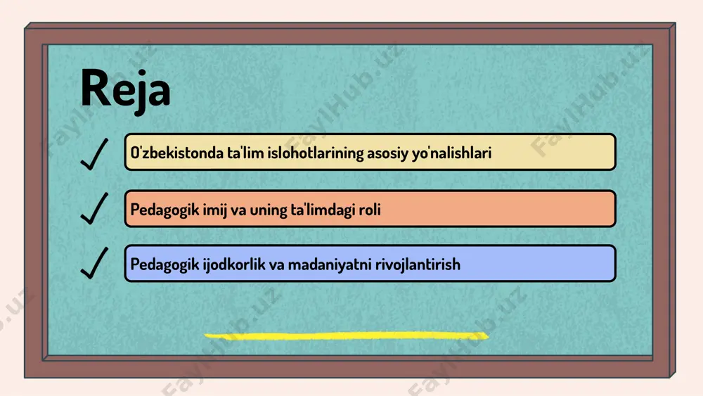 bu, o'z navbatida, ta'lim sifatini oshiradi. pedagogik madaniyatni yuksaltirish ta'lim tizimining samaradorligini oshirish uchun muhimdir. bu orqali o'quvchilarga yanada sifatli bilimlar berish va ularni jamiyatga foydali shaxslar sifatida tarbiyalash mumkin. pedagogik imijning ta'rifi va ahamiyati pedagogik imij - bu o'qituvchining ta'lim jarayonidagi ko'rinishi va taassurotidir. u o'qituvchining bilimlari, qobiliyatlari va shaxsiy xususiyatlarini o'z ichiga oladi. pedagogik imij, o'qituvchi va talabalar o'rtasida ishonch va hamkorlikni shakllantiradi. bu, shuningdek, ta'lim jarayonini samarali qilish uchun muhimdir. o'qituvchilarning imijini shakllantirish uchun sifatli o'qitish, kommunikatsiya ko'nikmalarini rivojlantirish va professional rivojlanish imkoniyatlarini taqdim etish zarur. photo by markus spiske on unsplash 1 2 3 pedagogik imijning ta'limdagi roli pedagogik imij ta'lim sifatiga katta ta'sir ko'rsatadi. o'qituvchining imiji va professional qiyofasi o'quvchilarni o'zlashtirish jarayonida muhim ahamiyatga ega. yaxshi pedagogik imij o'quvchilarning bilim olishga bo'lgan qiziqishini oshiradi va ta'lim jarayonini samarali qiladi. pedagogik imij o'quvchilarning motivatsiyasiga bevosita ta'sir qiladi. yaxshi imijga ega o'qituvchilar o'quvchilarda o'zlariga bo'lgan ishonchni kuchaytiradi. …