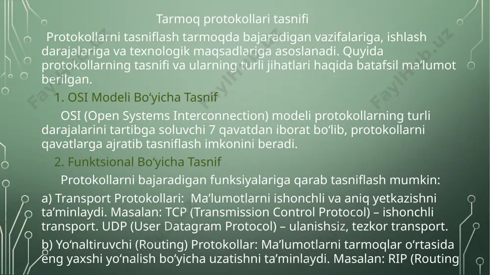 kompyuter tarmoqlari protokollari - Page 5