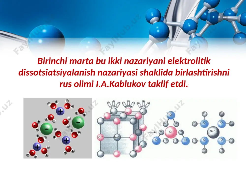 elektrolitik dissotsiatsiyalanish nazariyasi - Page 5