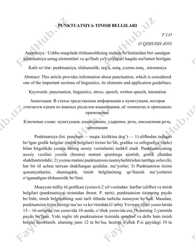 punktuatsiya- tinish belgilari  maqola — DOCX