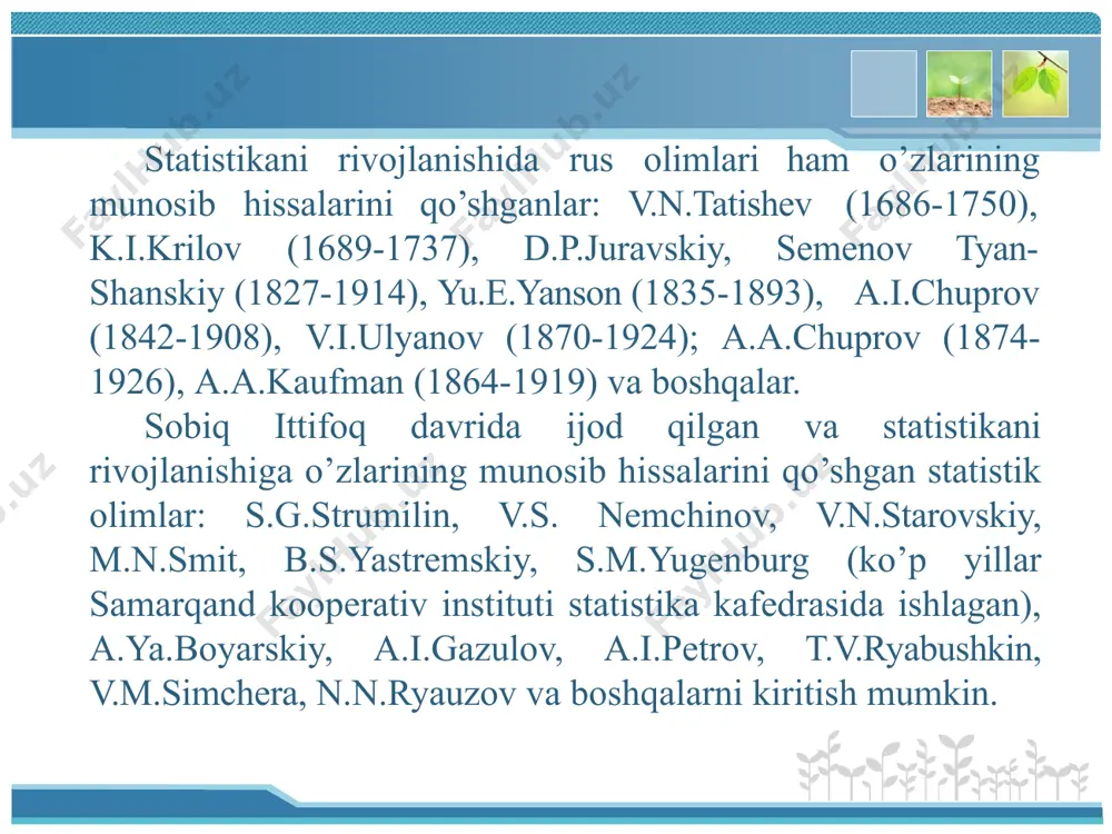 statistikafanining predmeti va usullari - Page 4