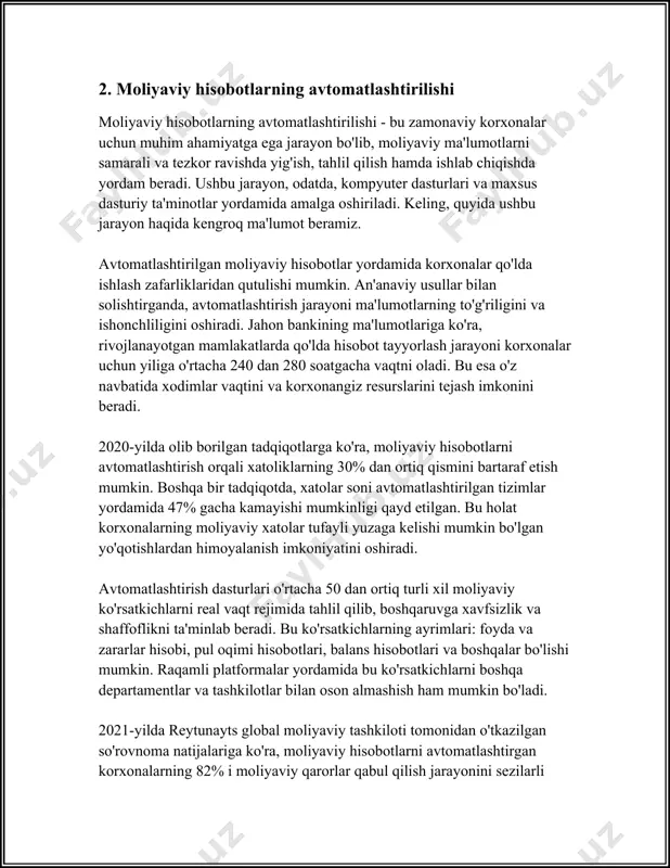 . - 2023-yilda iaas bozori hajmi 120 milliard aqsh dollariga yetishi kutilmoqda. ushbu o'sishning keyinchalik ham davom etishi kutilmoqda. - iaas xizmatlarining asosiy yetkazib beruvchilari amazon web services (aws), microsoft azure va google cloud platform hisoblanadi. 2. **paas (platform as a service)**: - paas xizmatlari dastur ishlab chiqaruvchilar uchun zarur platformalar, shu jumladan, dasturiy interfeyslar va ma'lumotlar bazasi xizmati kabi komponentlarni taqdim etadi. bu dastur ishlab chiqarishni qisqartirish va optimallashtirishga yo'naltirilgan. - 2022-yilda paas bozori 60 milliard aqsh dollardan oshdi va kelgusi bir necha yilda 20% dan ortiq yillik o'sish sur'atida rivojlanishi kutilmoqda. - mashhur paas yetkazib beruvchilari orasida heroku, google app engine va ibm cloud mavjud. 3. **saas (software as a service)**: - saas eng mashhur bulutli xizmatlar turidan biri bo'lib, foydalanuvchilarga dasturlarni internet orqali to'g'ridan-to'g'ri foydalanish imkonini beradi. - 2023-yilda saas bozori hajmi 250 milliard aqsh dollaridan oshishi kutilmoqda va har yili o'sib borayotgani kuzatilmoqda. - saas xizmatlarining …