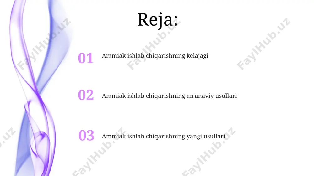 dagi iqtisodiy omillar ammiak ishlab chiqarishda tabiiy gaz narxining o'zgarishi, masalan, rossiya yoki qatardan import qilingan gazning narxining oshishi, ishlab chiqarish tannarxini 15-20% ga oshirishi mumkin. katalizatorlarning sifati va almashtirish chastotasi ham muhim iqtisodiy omil hisoblanadi. yuqori sifatli katalizatorlar 5 yilgacha xizmat qilishi mumkin bo'lsa-da, ularning boshlang'ich narxi 100.000 aqsh dollaridan oshishi mumkin. ammomiakning asosiy qo'llanilishi ammoniyli o'g'itlar ishlab chiqarishda dunyo bo'yicha yiliga 150 million tonnadan ortiq ammiak ishlatiladi, bu esa oziq-ovqat mahsulotlari yetishtirishda muhim rol o'ynaydi, xususan, osiyo mamlakatlarida. ammiak, sovuqlash tizimlarida sovutgich sifatida keng qo'llaniladi, masalan, muzlatgichlarda va sanoat sohasidagi yirik muzlatish komplekslarida, bu esa 20-30% energiya tejashga yordam beradi. haber-bosch jarayoni: asosiy printsiplar жаҳон аммиак ишлаб чиқаришининг 90% дан ортиғи габер-бош жараёни орқали германияда 1913 йилда ишлаб чиқарилган технология асосида амалга оширилади. реакциянинг самарадорлигини ошириш учун, углерод оксидларининг миқдорини камайтириш мақсадида, олмония ва бошқа мамлакатларда газларни тозалашга жиддий эътибор берилади. bozor talabi va kelajak istiqbollari азот ўғитлари …