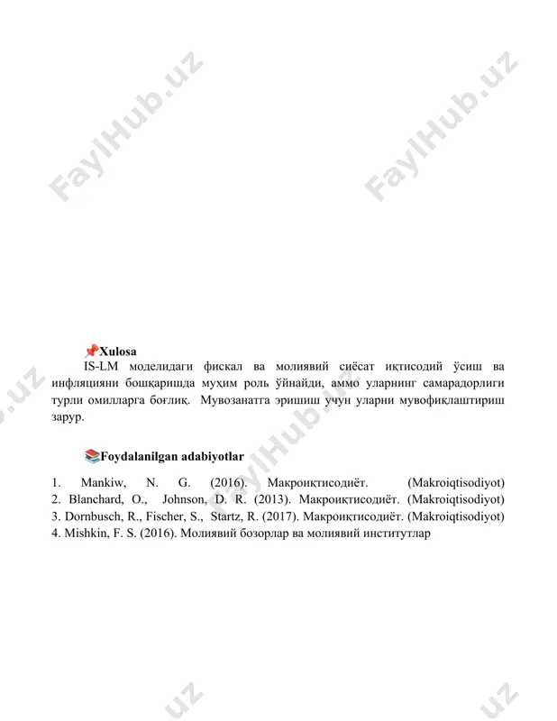 is-lm modelida bujet-soliq va pul-kredit siyosati - Page 5