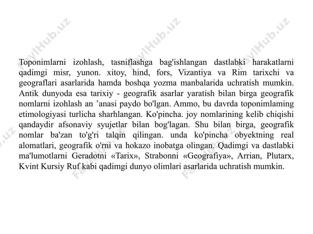 toponimikaning rivojlanish tarixi - Page 5
