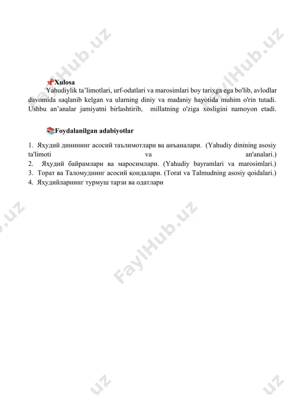 yahudiylik ta'limoti, an'ana va marosimlari - Page 5