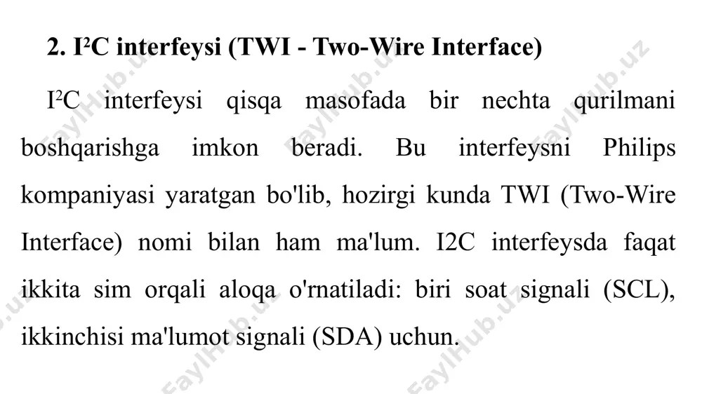 i2c (twi), spi interfeyslari - Page 4