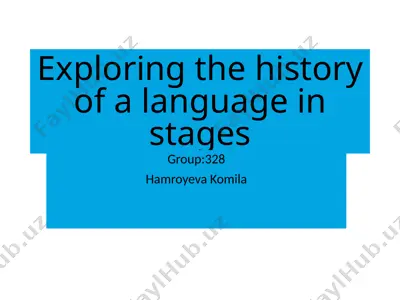 the history of the english language — PPTX