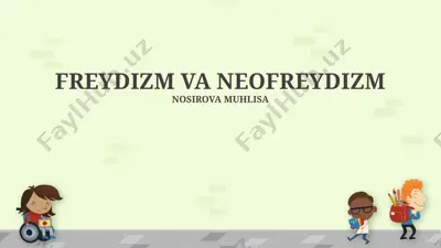 freydizm va neofreydizm — PPTX