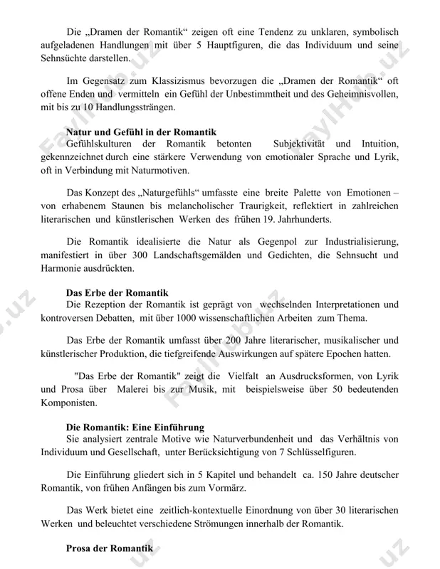 bevorzugen die „dramen der romantik“ oft offene enden und vermitteln ein gefühl der unbestimmtheit und des geheimnisvollen, mit bis zu 10 handlungssträngen. natur und gefühl in der romantik gefühlskulturen der romantik betonten subjektivität und intuition, gekennzeichnet durch eine stärkere verwendung von emotionaler sprache und lyrik, oft in verbindung mit naturmotiven. das konzept des „naturgefühls“ umfasste eine breite palette von emotionen – von erhabenem staunen bis melancholischer traurigkeit, reflektiert in zahlreichen literarischen und künstlerischen werken des frühen 19. jahrhunderts. die romantik idealisierte die natur als gegenpol zur industrialisierung, manifestiert in über 300 landschaftsgemälden und gedichten, die sehnsucht und harmonie ausdrückten. das erbe der romantik die rezeption der romantik ist geprägt von wechselnden interpretationen und kontroversen debatten, mit über 1000 wissenschaftlichen arbeiten zum thema. das erbe der romantik umfasst über 200 jahre literarischer, musikalischer und künstlerischer produktion, die tiefgreifende auswirkungen auf spätere epochen hatten. "das erbe der romantik" zeigt die vielfalt an …