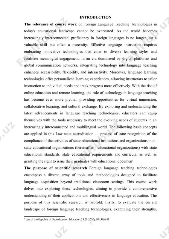 ic technologies and their integration with information and communication technologies " the tasks of the theme in the realm of foreign language teaching, the integration of literature offers a multifaceted approach to language acquisition and cultural understanding. this coursework delves into the dynamic interplay between literature and language pedagogy, exploring how literary texts serve as potent tools for linguistic, cultural, and emotional engagement. by immersing learners in authentic literary works, educators foster language proficiency while nurturing critical thinking and empathy. this approach transcends mere language instruction, transforming classrooms into vibrant hubs of literary exploration and intercultural dialogue. through strategic selection and creative adaptation of literary materials, teachers can tailor lessons to learners' proficiency levels and interests, making language learning both enriching and enjoyable. moreover, by analyzing themes, characters, and cultural contexts, students not only deepen their linguistic skills but also broaden their worldview and develop cross-cultural competence. thus, this coursework …