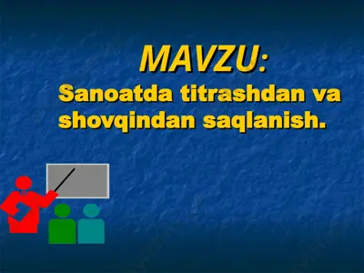 sanoatda titrashdan va shovqindan saqlanish — PPT