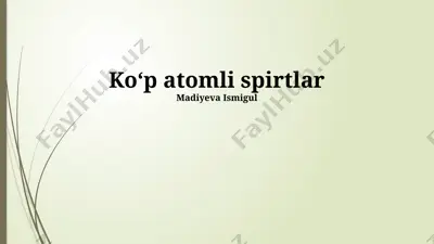 polidrik spirtlar — PPTX