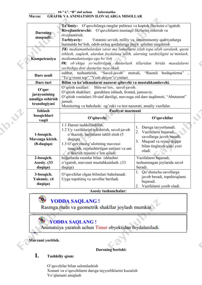 grafik va animatsion ilovalarga misollar — DOCX