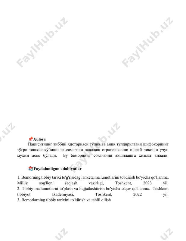 bemor kasallik tarixini titul varag'ini to'ldirish - Page 5