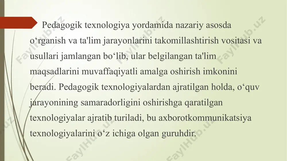 elektronpedagogika asoslari prezintatsiyasi - Page 3