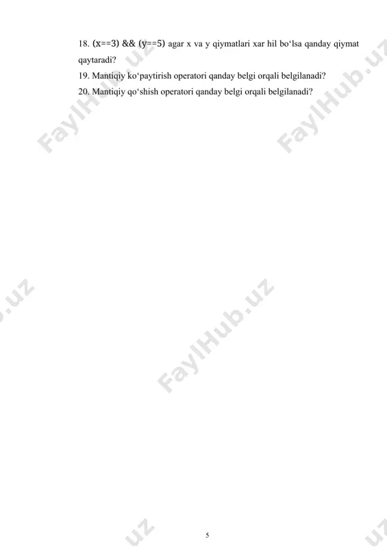 python dasturlash tili shart operatorlari - Page 5