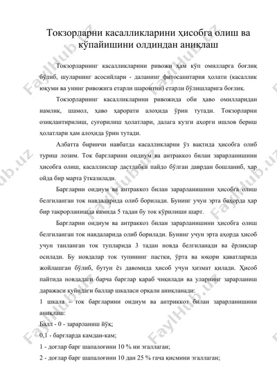 токзорларни касалликларини ҳисобга олиш ва кўпайишини олдиндан аниқлаш — DOC