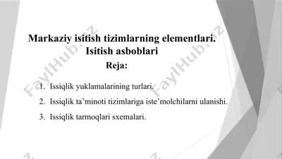 markaziy isitish sistemi — PPTX