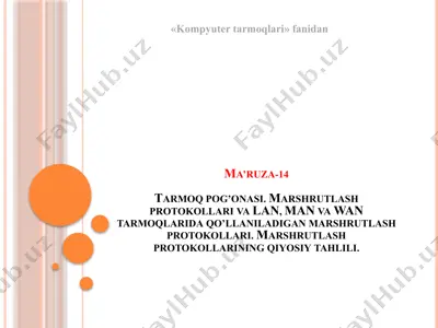 marshrutlash protokollari — PPTX