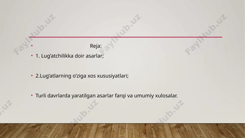 ning eng yaxshi an’analaridan foydalangan. har bir so‘z haqida uch xil ma’lumot qoldirilgan: 1) so‘zning tovush tuzilishi;  2) uning ma’nosi; 3) grammatik xususiyati. undan so‘ng etimologik izoh o‘rin olan. masalan, adash so‘zining etimologiyasi haqida gapirilib, aslida addash bo‘lgani, keyinchalik bir “dol” tushib qolgani ta’kidlanadi lugʻatdan jami 854 soʻz oʻrin olgan.har bir soʻz oʻzining maʼnolari va shu maʼnolar tasdigʻi uchun keltirilgan misollar illyustratsiyalar bilan birga mustaqil maqolani tashkil qiladi,hamda qoʻlyozmada uning bosh so'z sifatida lugʻat matnidan ajratilib, qizil siyoh bilan bitilgan, baʼzan esa ustiga chiziq ham tortib qoʻyilgan.soʻzlar harakatlarsiz.lugʻatda soʻzlar birinchi harfi boʻyicha arab alifbosi tartibida keladi va har bir harf bilan boshlangan soʻzlar birgalikda "bob" deb ataladi. ilmiy jamoatchilik o‘rtasida asarning ilk so‘ziga soslanib, “abushqa” (keksa, qari) nomi bilan yuritilgan lug‘atning o‘ndan ortiq nusxalari ma’lum bo‘lib, ularning eng qadimgilari chet elda saqlanadi. lug‘atning 1552-yilda kitobat qilingan vena nusxasidan foto ko‘chirma olingan. shunga asoslanib, mazkur lug‘at xvi asr boshlarida tuzilgan …