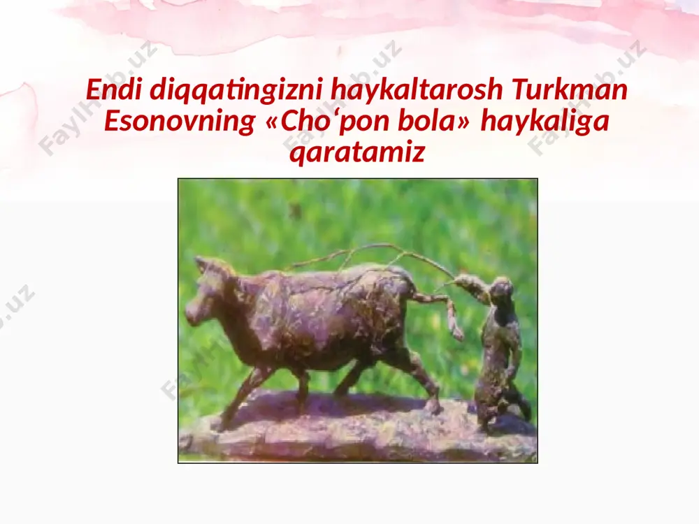 «cho‘pon bola» mavzusida haykal ishlash. 4- sinf - Page 5