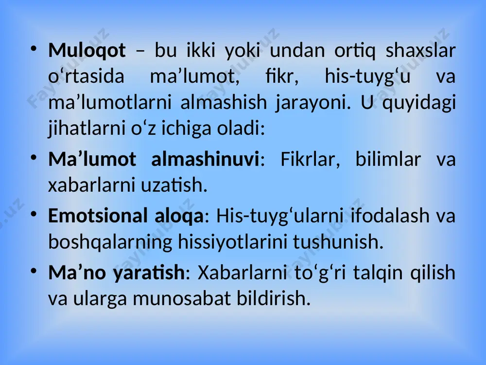 ududdir. 2. shaxsiy hudud (46 sm dan — 1,2 metrgacha). bu bizni turli kechalarda, rasmiy qabullarda va do‘stona kechalarda boshqalardan ajralib turadigan masofa. 3. ijtimoiy hudud (1,2 metrdan — 3,6 metrgacha) biz begona odamlardan, masalan, uyimizga ta’mirlash uchun kelgan ustadan, turli kommunal to‘lovlarni yig‘uvchi xodimlardan, ishda yangi xodimdan va biz yaxshi bilmaydigan odamlardan shu masofada o‘zimizni yiroq tutamiz. 4. jamoatga oid hudud (3,6 metrdan ortiq). biz odamlarning katta guruhiga murojaat qilganimizda aynan auditoriyada mana shu masofada turish qulaydir. odatda, bizning intim hududimiz boshqa odam tomonidan ikki sababga ko‘ra buziladi: — birinchi hudud «buzuvchi», bizning yaqin qarindosh yoki do‘stimiz, yoki ishqiy munosabatlarni niyat qilib bizga yaqinlashishni xohlovchi inson bo‘lsa; — ikkinchi «buzuvchi», dushmanona niyatli va bizga hujum qilishga moyil bo‘lgan inson. agar biz begona odamlarning shaxsiy va ijtimoiy hududlarimizga bostirib kirishiga chidasak, begonaning intim hududga bostirib kirishi organizmimiz ichida turli fiziologik reaksiyalar va o‘zgarishlar uyg‘otadi. yurak tezroq urishni boshlaydi, qonga adrenalin …