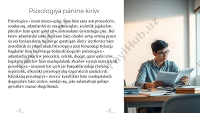 psixologiya pánine kiriw — PPTX