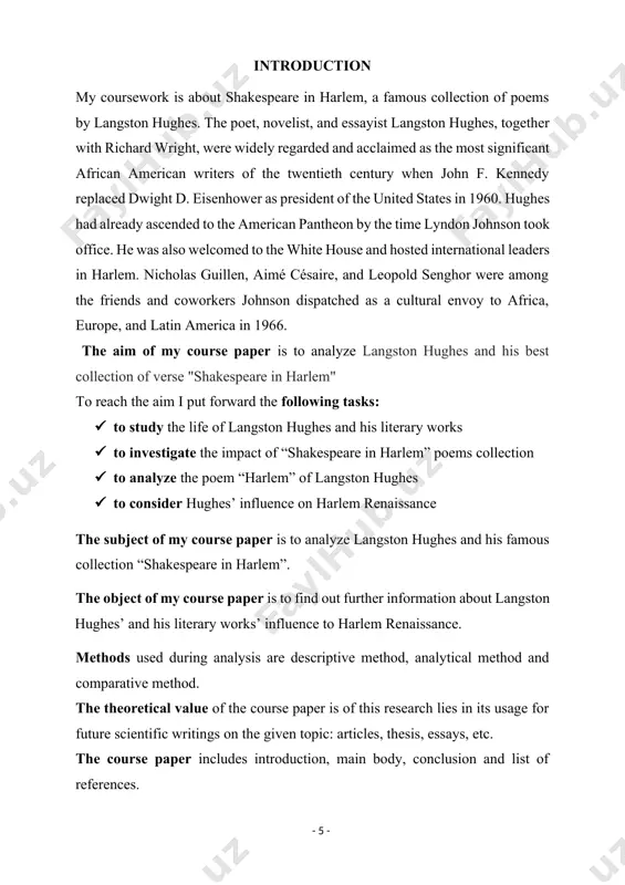 ed to the school newspaper. he also developed his first plays, poems, and short tales during this period. after completing high school, hughes departed for mexico, where he briefly resided with his father. his objective was to secure some sort of financial support or at the very least assistance for his continued education at columbia university. his career goal was to write. although hughes's father opposed his proposal, he eventually received some assistance. he was a typical student at columbia until he joined the harlem renaissance. the african american community in new york's harlem was the center of an intellectual and creative explosion during this time. despite this, he did not spend much time at columbia, leaving in 1922 as a result of racial intolerance among the faculty and students. he traveled to west africa and europe, including paris and england, for six months in 1923 while aboard a ship. …