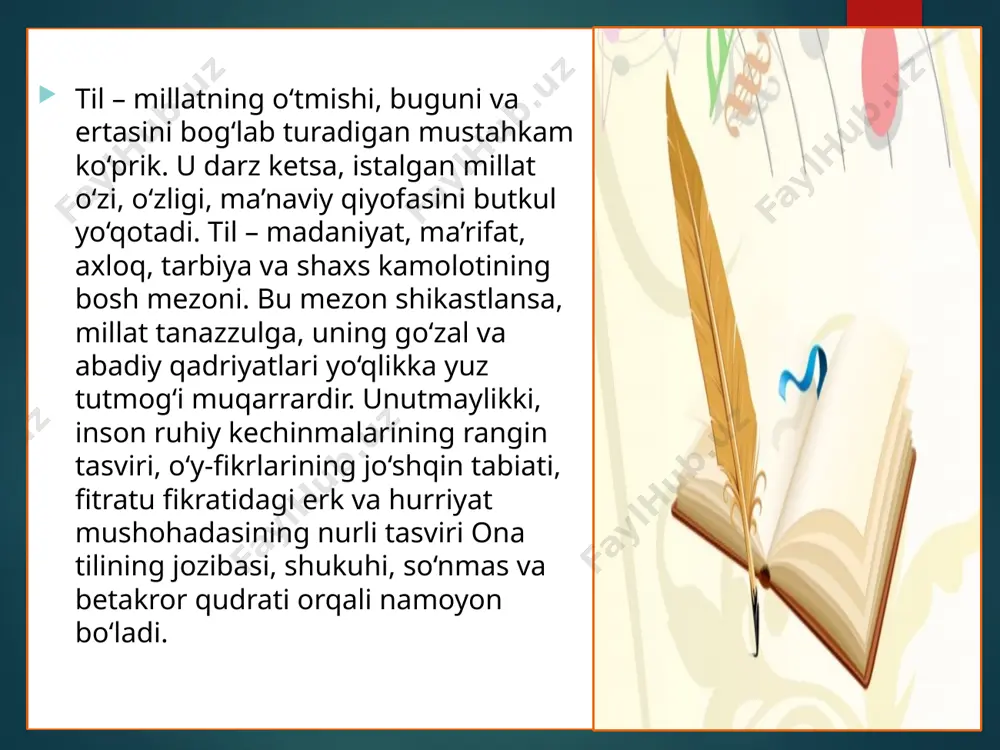o‘zbek tilining davlat tili sifatida nufuzi va ma'naviy nutki - Page 5