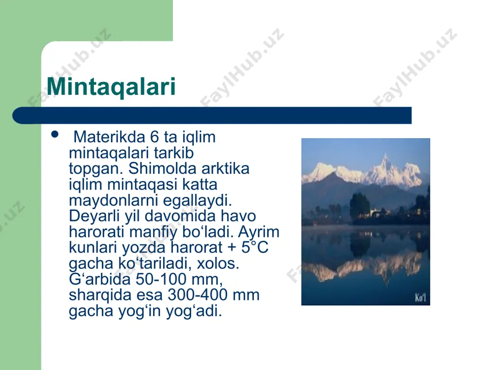 shimoliy amerikaning iqlim mintaqalari tabiat zonalari - Page 3