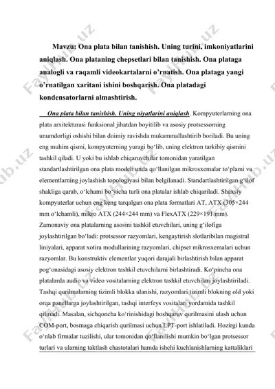 ona plata bilan tanishish — DOCX