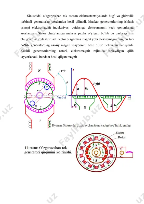 i avtomatik sistemasiga ulash imkonyatlarini tug’dirish. qisqa tutashtirilgan rotorli asinxron dvigatelni magnitli yuritgich orkali boshkarish sxemasida keltirilgan. r yu t k rt1 rt2 k k rt1 rt2 rasm 3 - 1 dvigatel`ni ishga tushirish uchun rubilnik r ni ulab, yurgazish knopkasi yu ni bosish kerak. bunda knopka kantaktlari ulanib, kantaktor k galtagidan tok utadi va tortish galtagi kantaktor temir uzagini tortadi. natijada kantaktorning bosh kantaktlari k ulanib, dvigatel` tarmokka kushiladi va ishlay boshlaydi. birvaktda knopka kantaktiga parallel bulgan blok- kantakt ulanadi va u orkali tok galtakka utaboshlaydi. shuning uchun endi knopka yu ni kuyib yuborish mumkin. dvigatelni tuxtatish uchun tuxtatish knopkasi t ni bosish kifoya. bu xolda tortish galtagidan utayotgan tok uzilib, galtak temir uzakni kuyib yuboradi va kantaktor ochilib, dvigatelni` zanjirdan uzadi va dvigatel` tuxtaydi. agar dvigatel` uta nagruskada ishlayboshlasa, issiklik relesi ishga tushib u tortish galtigininig zanjirini uzadi. natijada dvigatel` tarmokdan uzilib tuxtaydi. tarmok kuchlanishi birkancha kamayib ketsa, …