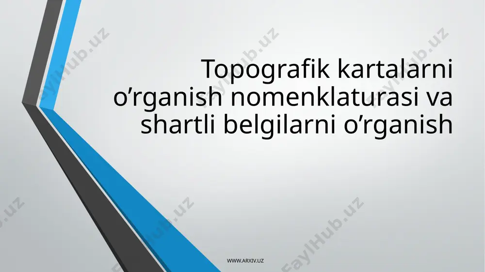 koʻndalang silindrik proyeksiyasida tuziladi. t.x.da tasvirlanadigan hudud maʼlum kattalikdagi qismlarga boʻlinadi va ularning har biri alohida varaqda tasvirlanadi. topografik yoki obzor t.x. ning har bir varagʻi meridian va parallel chizikdar bilan chegaralanadi va trapetsiya shakliga ega boʻladi. koʻp varakli xaritani alohida varaqlarga boʻlinishiga grafalarga boʻlish va ularni maʼlum sistema boʻyicha belgilanishiga nomenklatura deyiladi. hamma t.x.ning nomenklaturasi 1:1 000 000 masshtabdagi xalqaro xaritaning grafalarga boʻlish va nomenklaturasiga asoslangan. xalqaro nomenklatura sistemasi 1909 y. london va 1913 y. parijda oʻtkazilgan xalqaro geografik kongresslarda qabul kilingan. bu sistemaga kura, 1:1 000 000 masshtabli xarita varagʻining kengligi meridian boʻyicha 4° va parallel boʻyicha 6° ga teng . ekvatordan qutblarga tomon har 4° dan parallellar oʻtkazilib katorlar, 180° li meridiandan boshlab har 6° dan meridianlar oʻtkazilib kolonnalar hosil kilinadi. qatorlar ekvatordan har ikkala kugb tomon lotin alfavitining bosh xarflari bilan (a dan z gacha), kolonnalar esa soat mili harakatiga teskari yoʻnalishda oʻsib borish tartibida 180° …
