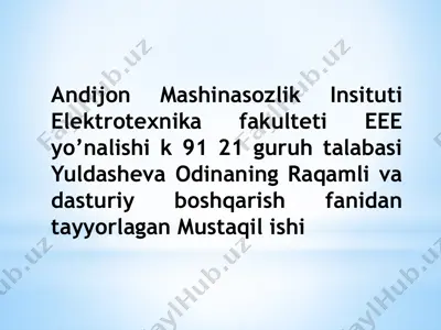 gidravlik yuritmali sanoat robotlari — PPTX