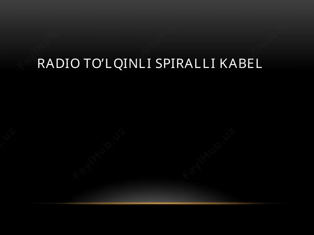 i qilib tayyorlaniladi. kushimcha sim 7 misli d=0,30 mm simdan iborat pvx, pe izolyatsiyali bo‘ladi. rezina izolyatsiyali sim lafsan yoki kapron bilan to‘qiladi, 7 izolyatsiyalangan sim guruhga bo‘linadi. 24 simli kabel 3 koaksial juftlik va 3 ta ekranlanmagan qo‘shimcha guruhdan iborat bo‘lib, ular o‘zak atrofida buraladi. buralgan kabel gazmol yoki plastmassa tasmada o‘raladi, misli ekran yotqizilib, pvx qoplama beriladi. kabel xizmat muddati 4 yilga mo‘ljallangan. aloqa kabellari. bu kabellar magistral, shaharlararo, viloyat ichki (zonali), qishloqli, shaharli, suvosti, biriktiruvchi tarmoq radioto‘lqinli turli bo‘lib, past va yuqori chastotalarga bo‘linadi. tuzilishi bo‘yicha: simmetrik va koaksial, birjinsli va aralash juftli, to‘rtlik, o‘ramali va dastak o‘ramli turlarga bo‘linadi. kabellar izolyatsiya va qobiq turlari bo‘yicha ajratiladi. belgilanishi: m – magistral, shaharlararo, km – koaksial magistrali, t – shahar telefoni, s – stirofleks izolyatsiyali, p – polietilen izolyatsiyali, a – aluminiy qobiqli, s – po‘lat qobiqli. himoya qoplami: g – ochiq (qo‘rg‘oshin qobiqli), b – tasmali zirx, …
