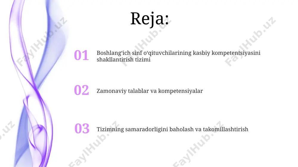 n soʻrovnoma natijalariga koʻra, oʻquv jarayonini 20% samaraliroq qiladi. baholash va monitoring tizimi сурхондарё вилоятидаги 2023 йилда жорий этилган онлайн баҳолаш тизими орқали 1500 дан ортиқ бошланғич синф ўқитувчиларининг дарс бериш услуби ва ўқув натижалари мониторинг қилинди. тошкент шаҳридаги 50 та бошланғич мактабда ўтказилган баҳолаш натижаларига кўра, ўқитувчиларнинг касбий малакасини ошириш бўйича 3 та асосий йўналиш аниқланди: инновацион технологиялар, дидактика ва психология. e'tiboringiz uchun rahmat @taqdimot_robot image4.jpg image5.jpg image6.jpg image7.jpg image8.jpg image1.jpeg image2.jpeg image3.jpeg