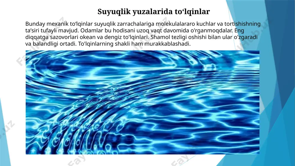 , o'ndan yigirma hzgacha bo'lgan chastotaga ega bo'lgan infratovush, qoida tariqasida, ming kilometr masofani bosib o'tgandan keyin bir necha desibel bilan zaiflashadi. infrasonik to'lqinlarning xuddi shunday yengil tarqalishi tabiiy muhitda sodir bo'ladi. bu katta to'lqin uzunligi bilan bog'liq. agar infratovush chastotasi 3,5 hz bo'lsa, taxminan 100 metrni tashkil qiladi. ushbu akustik to'lqinlarning tarqalishiga sezilarli ta'sir ko'rsatishi mumkin bo'lgan yagona narsa - bu katta ob'ektlar . bu ikki omil - past yutilish va past tarqalish infratovushning uzoq masofalarda harakatlanishiga yordam beradi. image1.png image2.png image3.png image4.png image5.png image6.png image7.png image8.png image9.png /docprops/thumbnail.jpeg