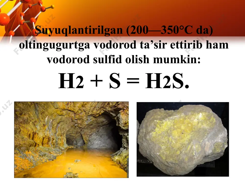 oltingugurtning vodorodli birikmalari - Page 5