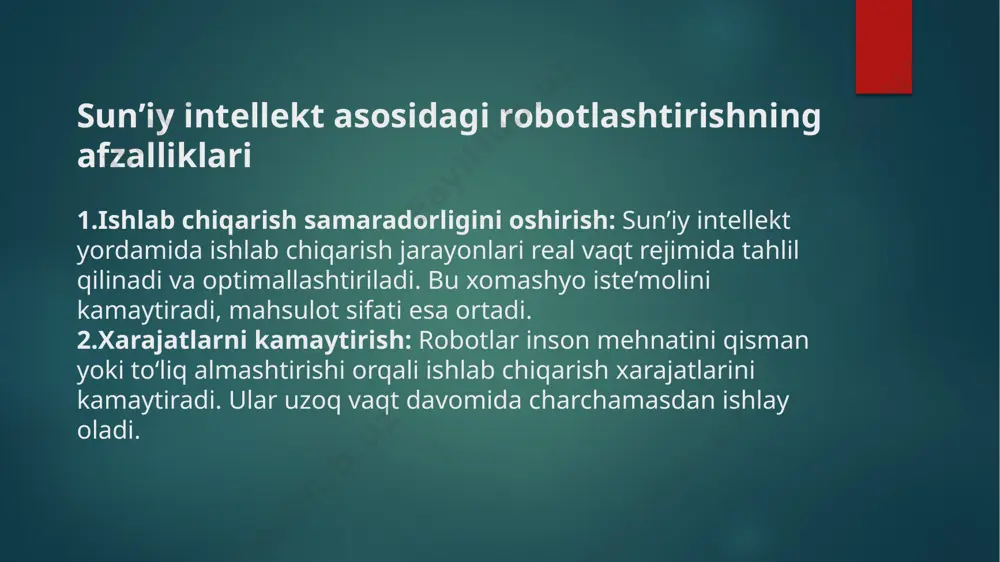 sun’iy intellekt asosidagi robotlashtirilgan ishlabchiqarish - Page 5