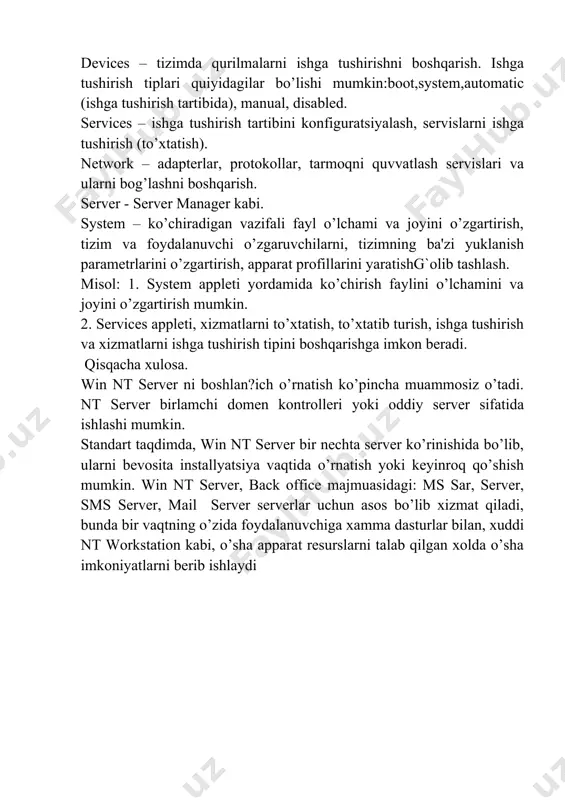 foydalanuvchi va guruhlar bilan ishlash. foydalanuvchi guruhlarning tasnifi - Page 4