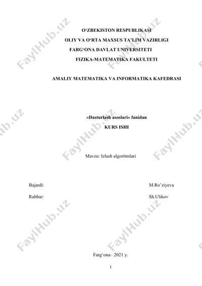 izlash algoritmlari — DOCX